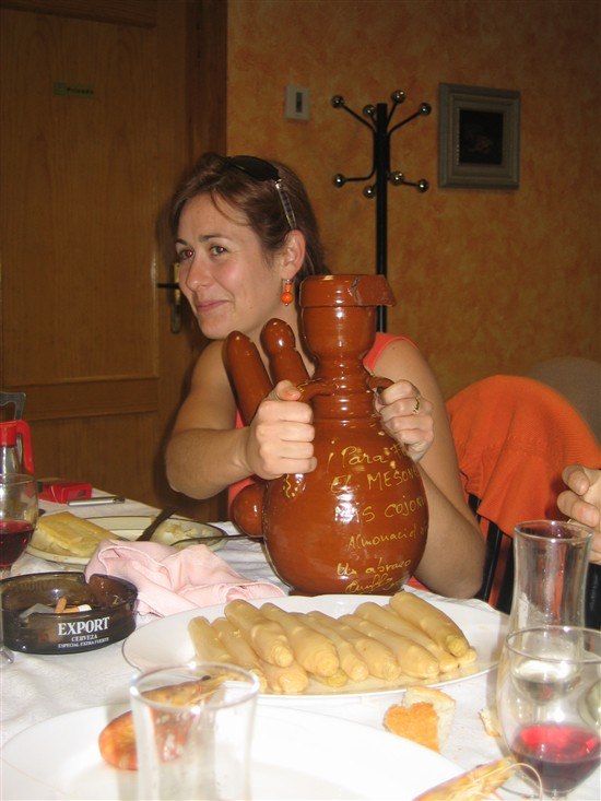 Tradición con porrón